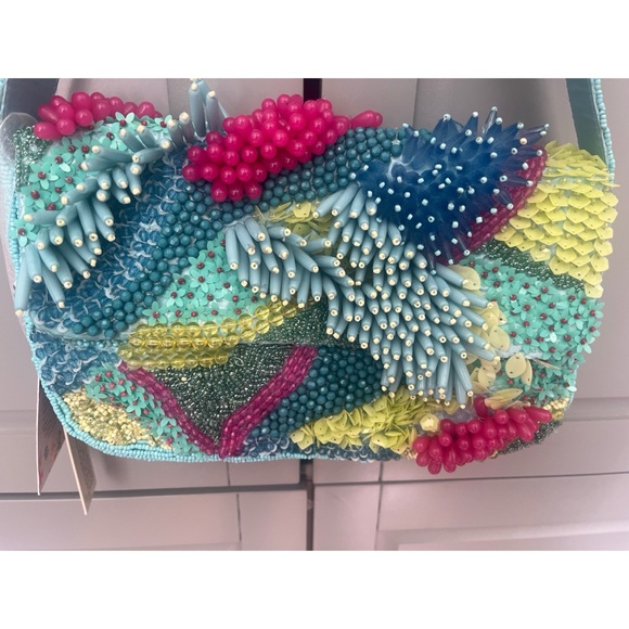 Viral TikTok Handmade Beaded Coastal Coral Reef Shoulder Handbag NWT - Picture 3 of 12